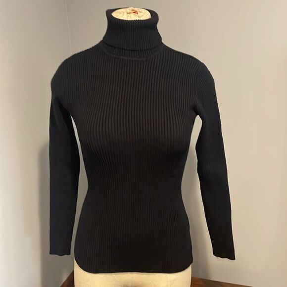 Boston Proper Ribbed Turtleneck Sweater Size XXS - Picture 2 of 10